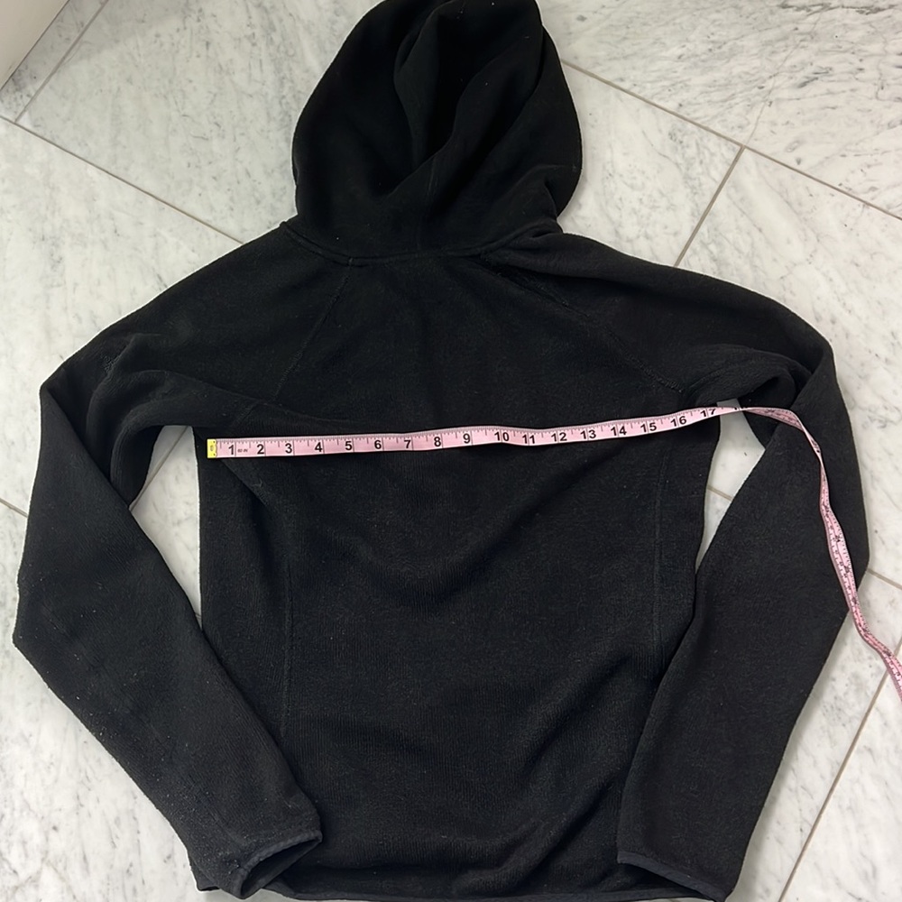 Charcoal Black North Face Hoodie Buttons Zip Pockets Sz Medium - Picture 6 of 9